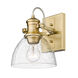 Hines 1 Light 7 inch Brushed Champagne Bronze Semi-Flush Ceiling Light, Convertible